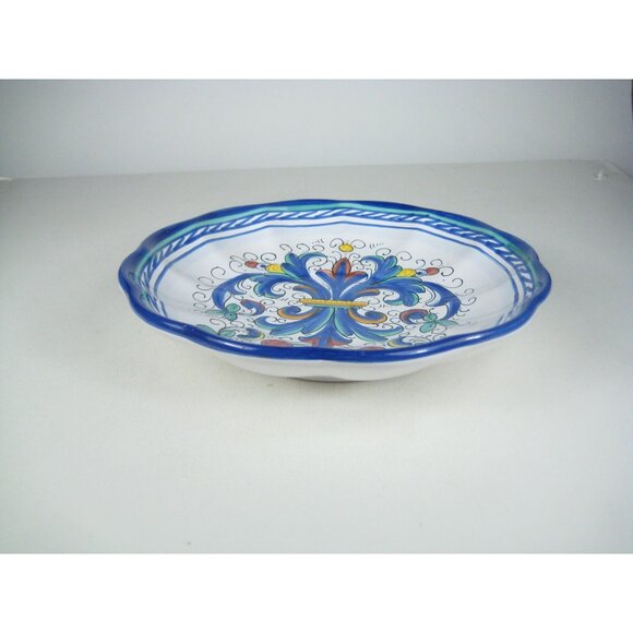 Deruta Hand Painted Italian Ceramic Plate Wall Hanging Floral Italy 7 Inch Decor - Picture 9 of 10